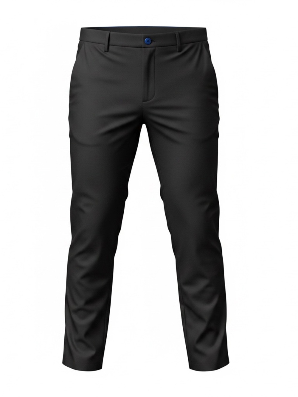 Eddie Bauer Black Chinos with Blue Accent Button
